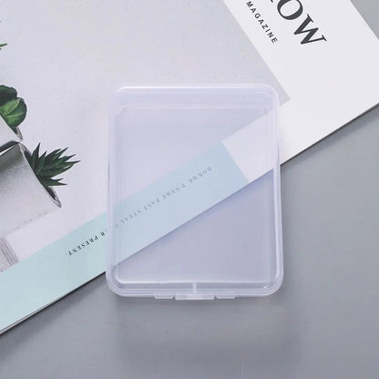 Protection Rectangle Container Portable Face Masks Disposable Storage Box Mask Storage Case Transparent Powder Puff Case